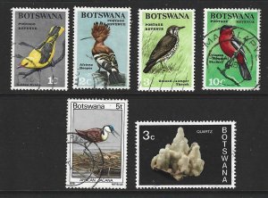 Botswana Used Mini Lot of 6 Different stamps 2017 CV $2.70