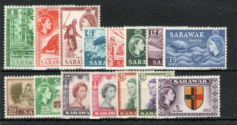 Sarawak 1955-59 set to $5 MNH/MH