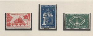 LUXEMBOURG Sc 315-17 LH issue of 1956 - EUROPEAN UNIFIATION. Sc$24 