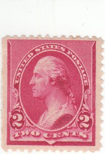 Scott # 220 - 2c Carmine - Washington - Mint Hinged