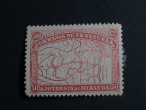 ​1896-VENEZUELA STAMP-SC# 140-  125 YEARS OLD-MAP OF VENEZUELA MINT -STAMP-VF