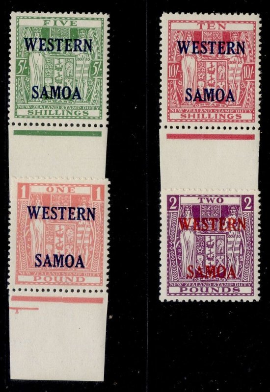 SAMOA QEII SG232-235, 1955 POSTAL FISCAL STAMPS set, NH MINT. Cat £100.