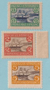 DANISH WEST INDIES 37 - 39  MINT NEVER HINGED OG ** NO FAULTS VERY FINE! - S403