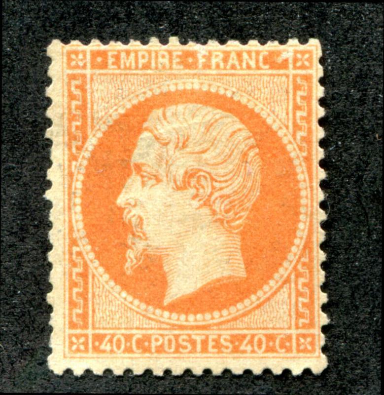 France 27 Unused without gum, 40c orange, good color