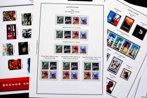 COLOR PRINTED U.S.A. 2011-2020 STAMP ALBUM PAGES (101 illustrated pages)