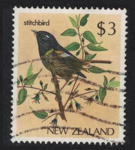 New Zealand Stitchbird Bird $3 1985 Canc SG#1294