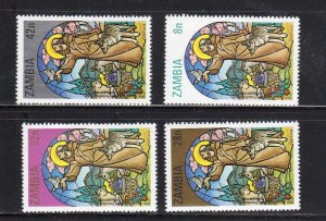 ZAMBIA #228-231 1980 CHRISTMAS MINT VF NH O.G