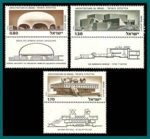 Israel 1975 Architecture (series II), MNH  #558-560,SG596-SG598