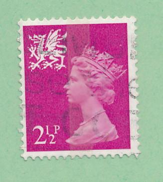 GB Wales & Monmouthshire 1971 Scott WMMH1 used- 2.1/2p QE II