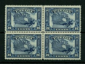 #145 twelve cent  block of 4 VF MNH Cat $280 Canada mint