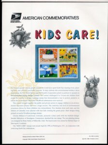 USPS 1995 COMMEMORATIVE PANEL 2951-54 KIDS CARE NO.455