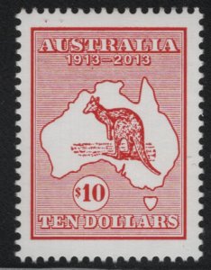 Australia 2013 MNH Sc 3919 $10 Kangaroo and Map Stamp Centenary