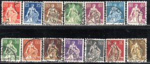 Switzerland Scott # 132 - 145, used