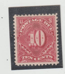 U.S. Scott J65 MH 10¢ Carmine Rose, Postage Due, Perf 11