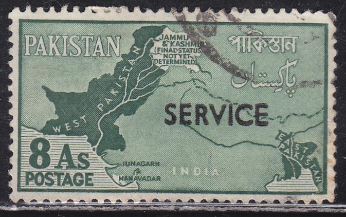 Pakistan O65 Map of Pakistan O/P 1961