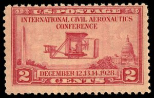 US Sc 649 MNH - 1928 2¢ - Intn'l Civil Aeronautics Conf.