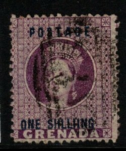 GRENADA SG13a 1875 1/= DEEP MAUVE SHLLIING VARIETY USED