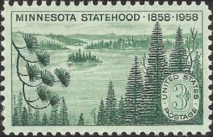 # 1106 MINT NEVER HINGED MINNESOTA STATEHOOD