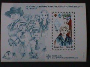 BRAZIL-1984-SC#1947 65TH ANNIV: BRIZIL GIRL SCOUTS-MNH S/S VERY FINE