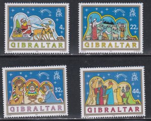 Gibraltar # 558-561, Christmas, Mint NH, 1/2 Cat.