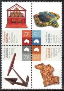 Australia 2015 Tourism Exhibits from Museums set of 4 MNH