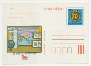 Postal stationery Hungary 1980 Map - Globe