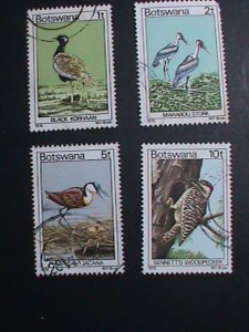 BOTSWANA STAMP-1978-SC#198//204 ENDANGER BIRDS-USED STAMPS SET RARE VERY FINE