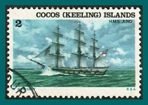 Cocos 1976 Ships, 2c used #21,SG21