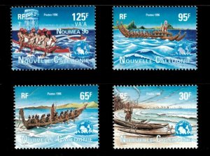 New Caledonia 1996 - 7th Outrigger World Championship - Set of 4v - 736a-d - MNH