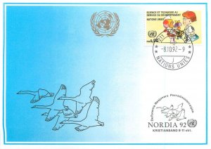E0023 Maxi Card United Nations Geneva Nordia `92 science