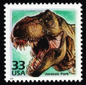 US 3191k MNH VF 33 Cent Jurassic Park Celebrate the Century 1990's