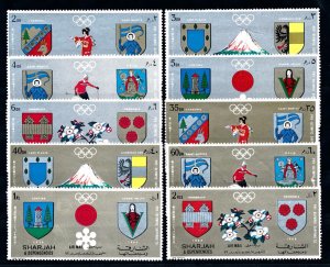 [43069] Sharjah 1971 Olympic Winter Games Sapporo skiing  MNH