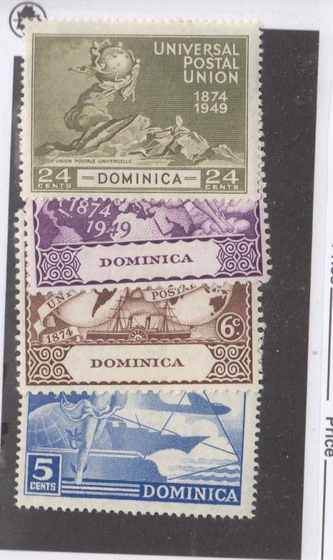 BRITISH BHONDURAS AND DOMINICA VF-MLH UNIVERSAL POSTAL UNIONS