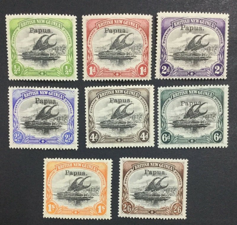 MOMEN: PAPUA NEW GUINEA SG #19-26 1906 MINT OG LH LOT #60212