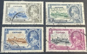 CEYLON # 260-263-USED---COMPLETE SET---1935