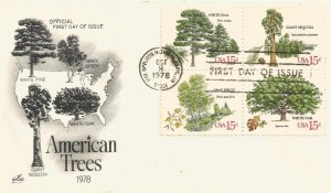 American Trees 4 fdc