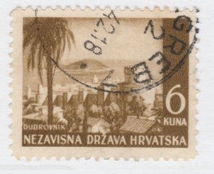 1941 Croatia Pictorial Designs 6k Used Stamp A19P11F632-