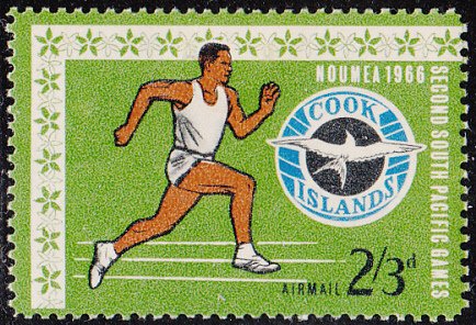 Cook Islands 1967 MH Sc #C11 2sh3p Running 2nd South Pacific Games