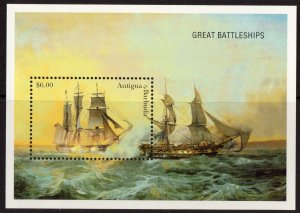 Thematic stamps ANTIGUA 1996 BATTLESHIPS 1MS ex MS2301 mint