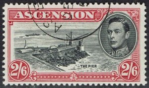 ASCENSION ISLAND 1938 KGVI THE PIER 2/6 PERF 13 USED