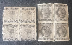 1868-70 Prince Edward Island, 4 and 6 Pence, MNH, MH, VF