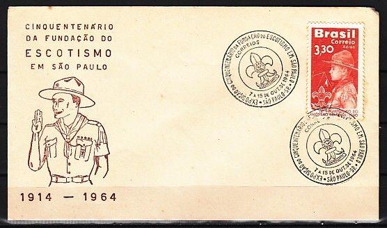 Brazil, 07-15/OCT/64. Scout Anniversary Cancel on Cachet Envelope.