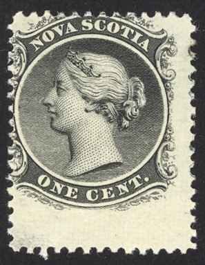 Canada Nova Scotia Sc# 8 MH (d) 1860 1¢ black Queen Victoria