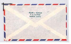 KENYA Cover Nairobi KUT FRANKING Commercial Air Mail NATURE 1972 CE160