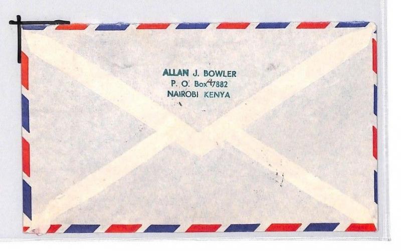 KENYA Cover Nairobi KUT FRANKING Commercial Air Mail NATURE 1972 CE160