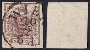 Austria - 1854 - Scott #4b - used - Coat of Arms