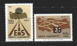 Turkey. 1967. 2058-59. European motorways. MNH. 