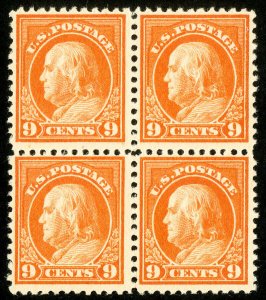 US Stamps # 509 MNH VF Block of 4 