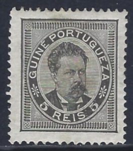 Portuguese Guinea, Scott #22; 5r King Luiz, MH