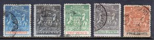 Rhodesia - Scott #1//5 - Used - See description - SCV $25